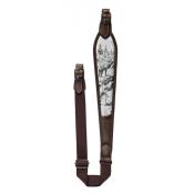 Bretelle pour carabine en cuir Effet gravé -RISERVA - Modèle CERF
